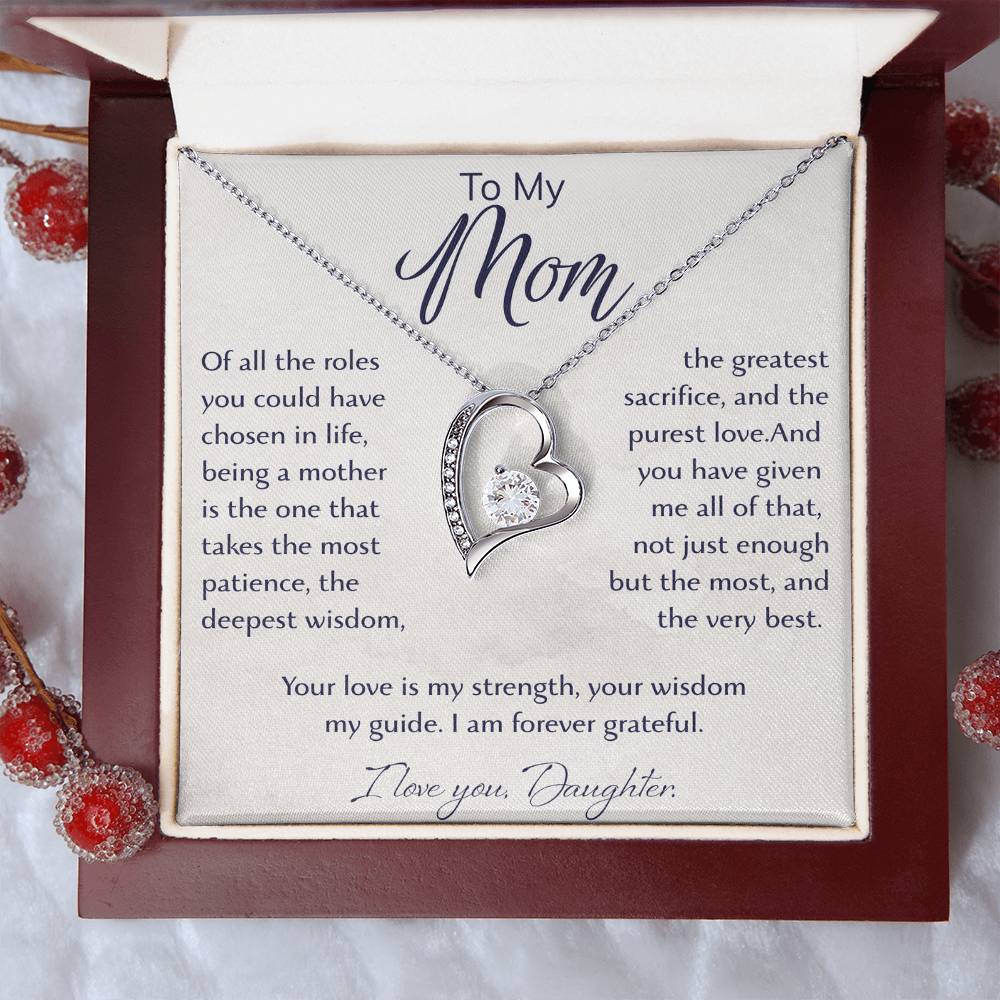 To My Mom – Sentimental Necklace with Heartfelt Card, Thoughtful Gifts from Daughter or Son for Mother’s Day, Birthday, Christmas