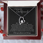 To My Girlfriend – Sterling Silver Forever Love Necklace, Meaningful Jewelry Gift for Her, Birthday, Anniversary, Valentine’s Day