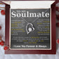 To My Soulmate Necklace – Romantic Jewelry Gift for Wife from Husband – Birthday, Anniversary, Valentine’s Day Gift with Message Card & Gift Box