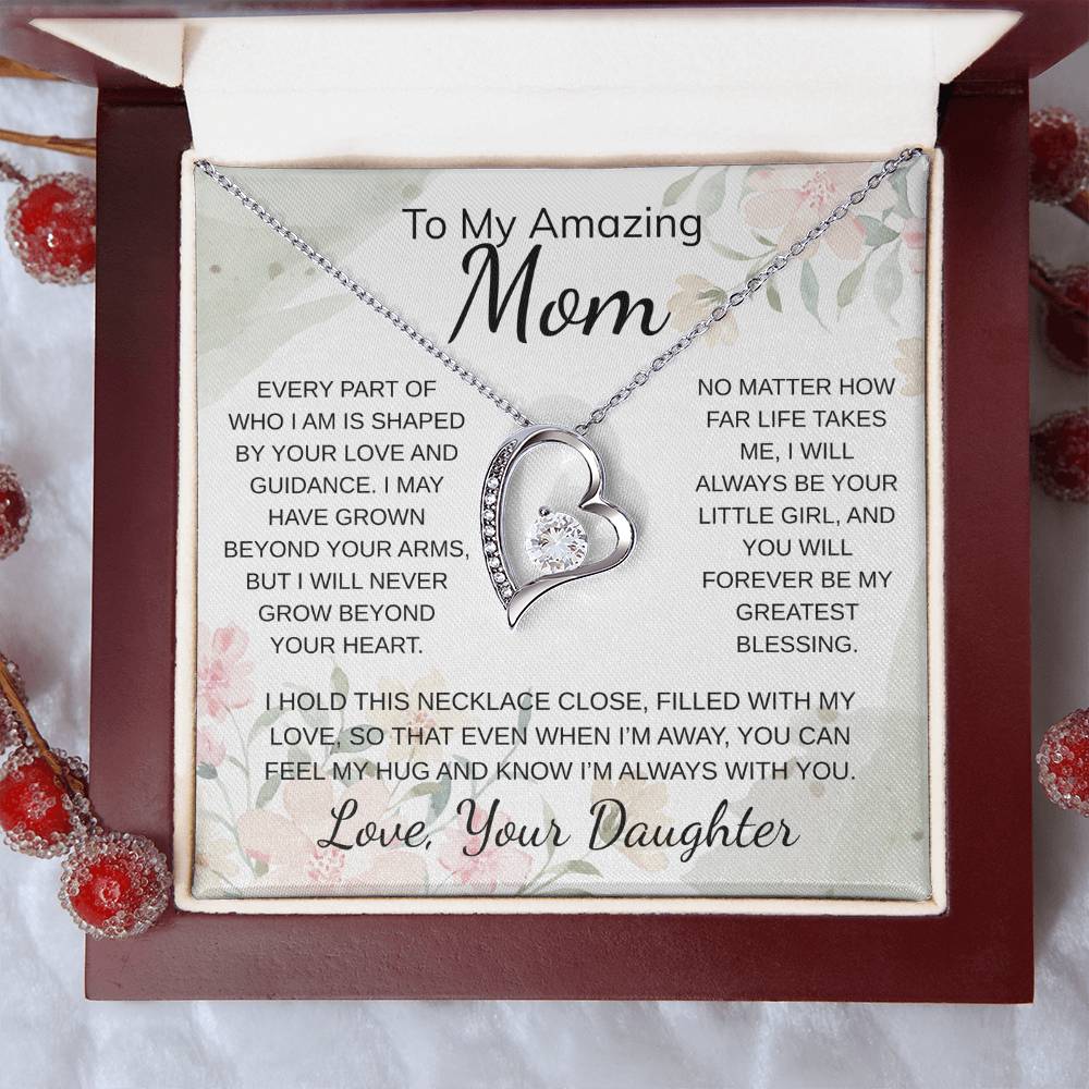 To My Mom – Sentimental Necklace with Heartfelt Card, Thoughtful Gifts from Daughter or Son for Mother’s Day, Birthday, Christmas