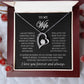 To My Wife Heart Necklace – Stainless Steel Pendant for Women – Meaningful Gift for Anniversary, Birthday, Christmas, Valentine’s Day