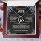 To My Beautiful Wife Necklace With Message Card, Anniversary Birthday Gift for Wife, Wife Gift From Husband, Sentimental Gift for Wife, Birthday Gift for Wife on Valentine Gifts To Wife from Husband vs2 Forever Love not Earing Template