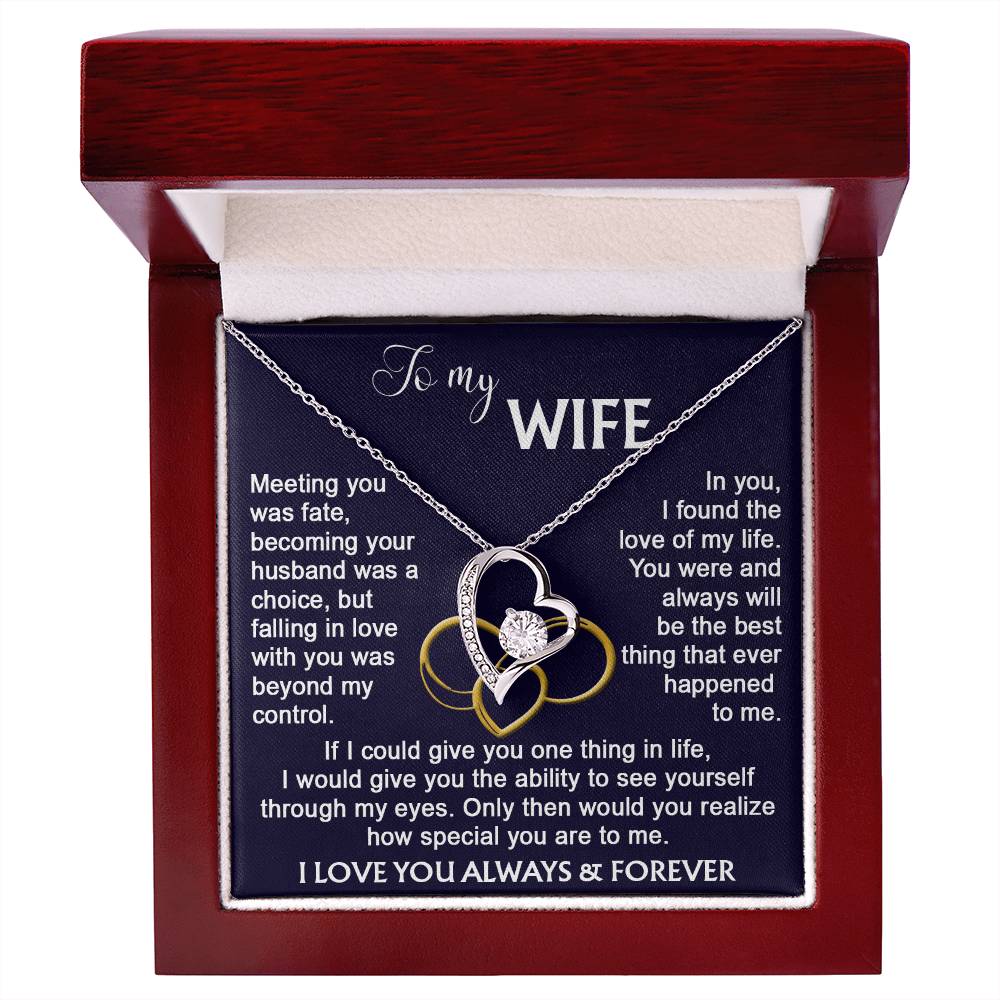 To My Beautiful Soulmate Necklace For Women, I Love You Jewelry To My Wife Necklace Gift for Women From Lover Husband Amazing Forever Love Gifts Boxes For Women, Soulmate Necklace For