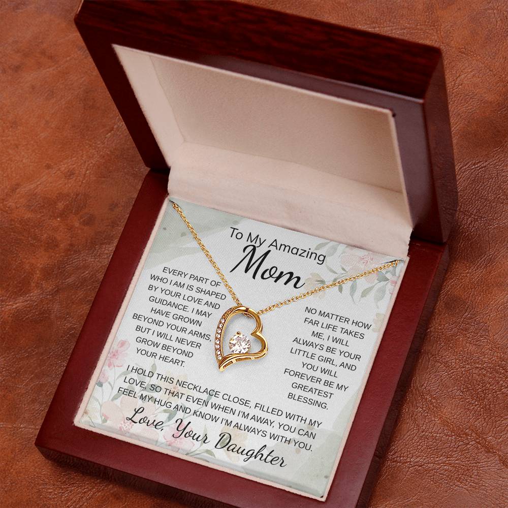 To My Mom – Sentimental Necklace with Heartfelt Card, Thoughtful Gifts from Daughter or Son for Mother’s Day, Birthday, Christmas