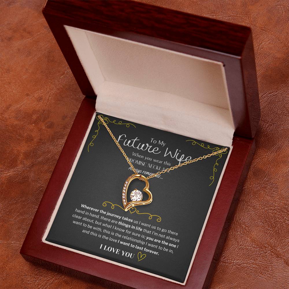 To My Future Wife Necklace - Promise Necklace For Her, Fiance Gifts For Her, Birthday Gifts For Future Wife With Message Card, To My Soulmate Necklace For Women Women Romantic Jewelry With Message Card, Gift Box