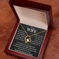 To My Wife – Forever Love Necklace, Gift for Wife from Husband, Romantic Anniversary Birthday Christmas Jewelry, Meaningful Love Message Card, Perfect Valentine’s Day Gift