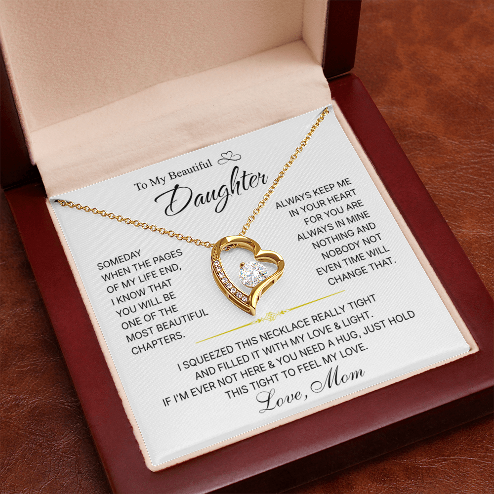 To My Daughter Necklace from Dad – Christmas Gift for Daughter or Daughter-in-Law, Birthday Jewelry for Women, Valentine's Day & Mother's Day Present