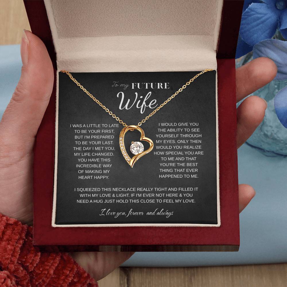 To My Future Wife Necklace - Promise Necklace For Her, Fiance Gifts For Her, Birthday Gifts For Future Wife With Message Card, To My Soulmate Necklace For Women Women Romantic Jewelry With Message Card, Gift Box