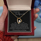 To My Girlfriend – Sterling Silver Forever Love Necklace, Meaningful Jewelry Gift for Her, Birthday, Anniversary, Valentine’s Day
