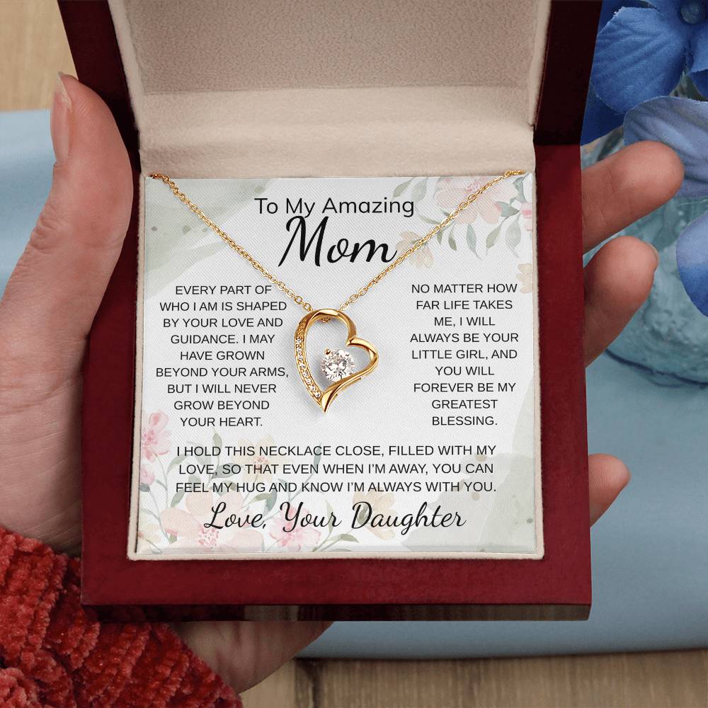 To My Mom – Sentimental Necklace with Heartfelt Card, Thoughtful Gifts from Daughter or Son for Mother’s Day, Birthday, Christmas