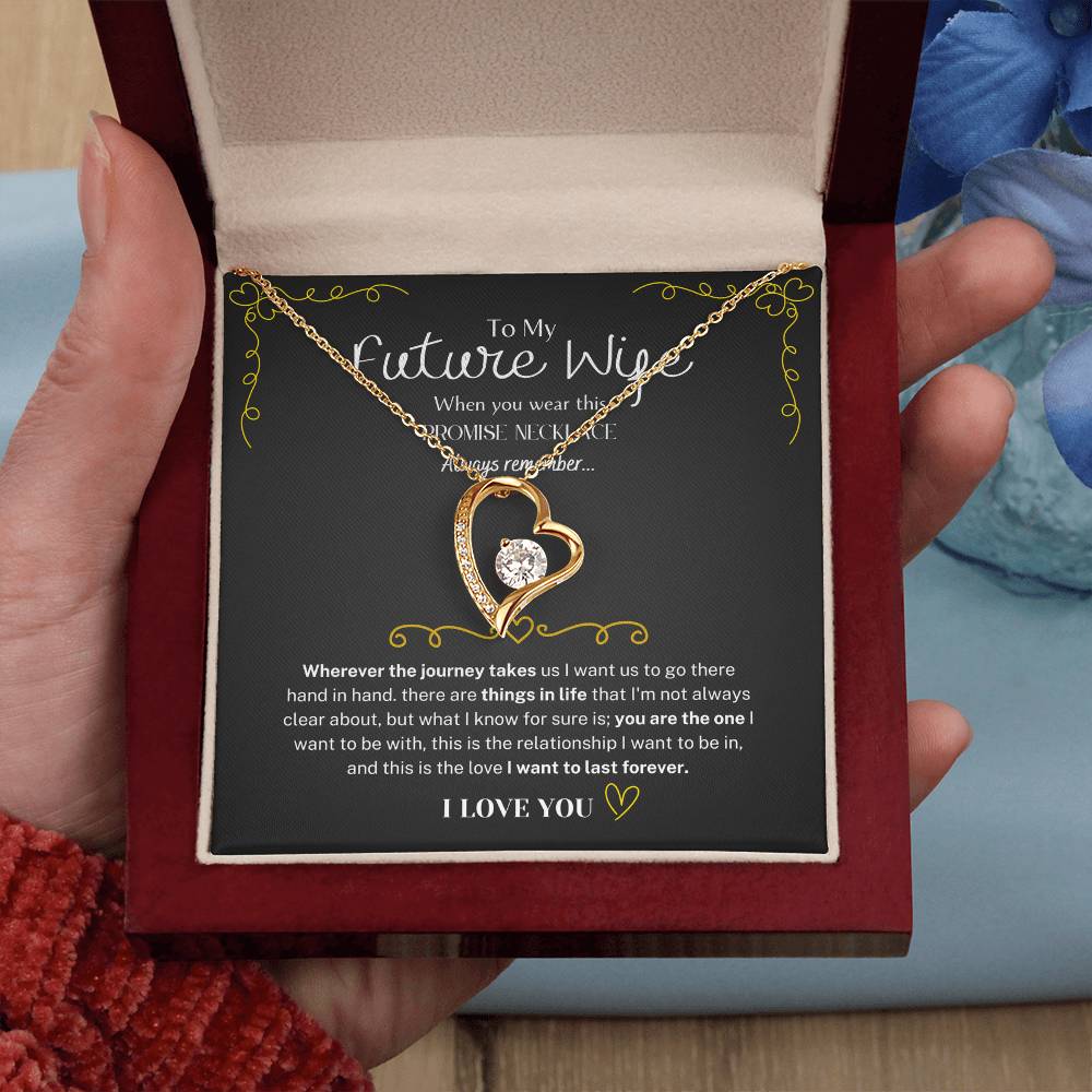 To My Future Wife Necklace - Promise Necklace For Her, Fiance Gifts For Her, Birthday Gifts For Future Wife With Message Card, To My Soulmate Necklace For Women Women Romantic Jewelry With Message Card, Gift Box