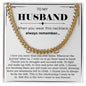 Necklace Gift From Wife to Husband, Anniversary Cuban Chain Necklace for Men, Romantic Jewelry Gift for Him on Birthday, Christmas, Valentine's Day