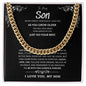 To My Son From Mom, Son Gifts From Mom and Dad, Mother and Son Necklace, Birthday Gift For My Son Graduation Christmas Cuban Link Chain Necklace Present