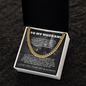 Necklace Gift From Wife to Husband, Anniversary Cuban Chain Necklace for Men, Romantic Jewelry Gift for Him on Birthday, Christmas, Valentine's Day