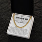Necklace Gift From Wife to Husband, Anniversary Cuban Chain Necklace for Men, Romantic Jewelry Gift for Him on Birthday, Christmas, Valentine's Day
