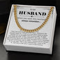 Necklace Gift From Wife to Husband, Anniversary Cuban Chain Necklace for Men, Romantic Jewelry Gift for Him on Birthday, Christmas, Valentine's Day