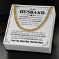 Necklace Gift From Wife to Husband, Anniversary Cuban Chain Necklace for Men, Romantic Jewelry Gift for Him on Birthday, Christmas, Valentine's Day