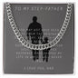 Stainless Steel Necklace for Step Dad – Meaningful Gift from Daughter or Son for Christmas, Birthday, Father’s Day