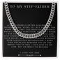 Curb Chain Necklace for Step-Dad from Daughter or Son – Gift for Christmas, Birthday