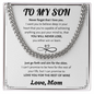 To My Son Cuban Link Chain Necklace from Mom Heartfelt Gift for Son from Parents Birthday, Graduation, Christmas Jewelry