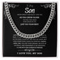 To My Son From Mom, Son Gifts From Mom and Dad, Mother and Son Necklace, Birthday Gift For My Son Graduation Christmas Cuban Link Chain Necklace Present