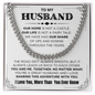 Necklace Gift From Wife to Husband, Anniversary Cuban Chain Necklace for Men, Romantic Jewelry Gift for Him on Birthday, Christmas, Valentine's Day