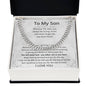 To My Son From Mom, Son Gifts From Mom and Dad, Mother and Son Necklace, Birthday Gift For My Son Graduation Christmas Cuban Link Chain Necklace Present
