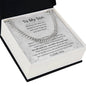 To My Son From Mom, Son Gifts From Mom and Dad, Mother and Son Necklace, Birthday Gift For My Son Graduation Christmas Cuban Link Chain Necklace Present