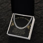 Stainless Steel Cuban Necklace for Step-Dad from Daughter or Son – Gift for Christmas, Birthday
