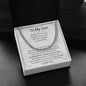 To My Son From Mom, Son Gifts From Mom and Dad, Mother and Son Necklace, Birthday Gift For My Son Graduation Christmas Cuban Link Chain Necklace Present