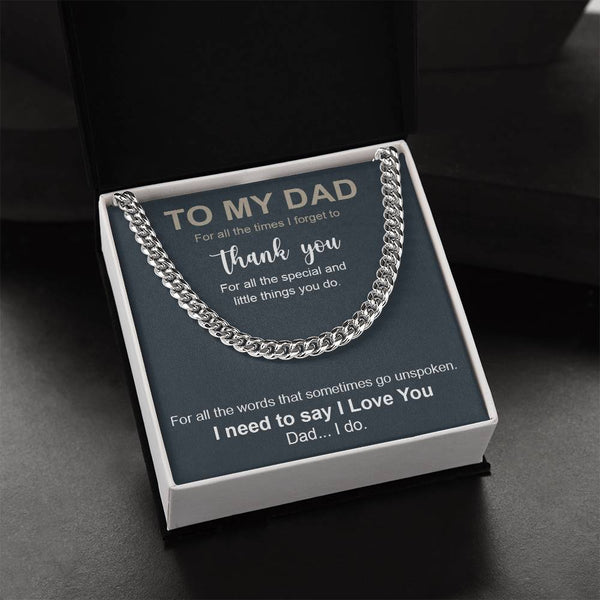 to my dad for