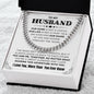 Necklace Gift From Wife to Husband, Anniversary Cuban Chain Necklace for Men, Romantic Jewelry Gift for Him on Birthday, Christmas, Valentine's Day