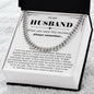 Necklace Gift From Wife to Husband, Anniversary Cuban Chain Necklace for Men, Romantic Jewelry Gift for Him on Birthday, Christmas, Valentine's Day