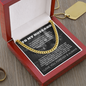 Necklace Gift From Wife to Husband, Anniversary Cuban Chain Necklace for Men, Romantic Jewelry Gift for Him on Birthday, Christmas, Valentine's Day