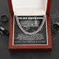 Necklace Gift From Wife to Husband, Anniversary Cuban Chain Necklace for Men, Romantic Jewelry Gift for Him on Birthday, Christmas, Valentine's Day
