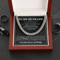 Necklace Gift From Wife to Husband, Anniversary Cuban Chain Necklace for Men, Romantic Jewelry Gift for Him on Birthday, Christmas, Valentine's Day