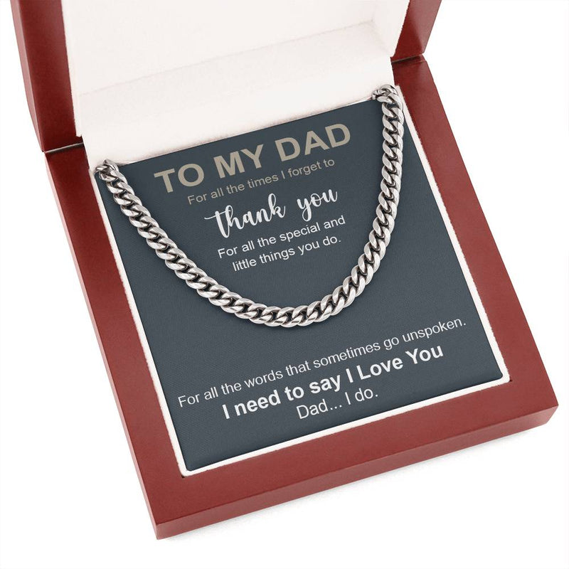 to my dad for