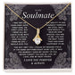 To My Soulmate Necklace Gift for Wife, Girlfriend, Fiancée - Anniversary, Valentine's Day Necklace Gift Soul Mates Gift, Soulmate Jewelry Birthday Gifts From Husband Alluring Beauti Template