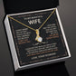 To My Beautiful Wife Necklace With Message Card, Anniversary Birthday Gift for Wife, Wife Gift From Husband, Sentimental Gift for Wife, Birthday Gift for Wife on Valentine Gifts To Wife from Husband Alluring Beauti Template
