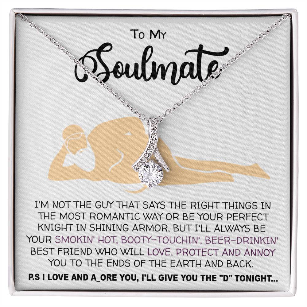 Necklace To my Soulmate necklace for Women Gifts from Boyfriend Funny Gifts For Girlfriend Best Birthday Gift Ideas For Wife, Romantic Jewelry For Her Anniversary on Valentine day Alluring Beauti Template