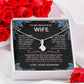 To My Beautiful Wife Necklace With Message Card, Anniversary Birthday Gift for Wife, Wife Gift From Husband, Sentimental Gift for Wife, Birthday Gift for Wife on Valentine Gifts To Wife from Husband vs2 Template Alluring NC