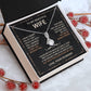 To My Beautiful Wife Necklace With Message Card, Anniversary Birthday Gift for Wife, Wife Gift From Husband, Sentimental Gift for Wife, Birthday Gift for Wife on Valentine Gifts To Wife from Husband Alluring Beauti Template
