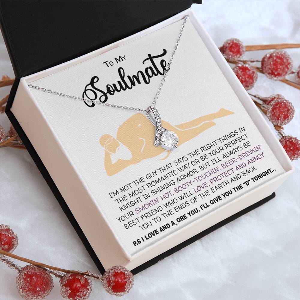 Necklace To my Soulmate necklace for Women Gifts from Boyfriend Funny Gifts For Girlfriend Best Birthday Gift Ideas For Wife, Romantic Jewelry For Her Anniversary on Valentine day Alluring Beauti Template