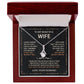 To My Beautiful Wife Necklace With Message Card, Anniversary Birthday Gift for Wife, Wife Gift From Husband, Sentimental Gift for Wife, Birthday Gift for Wife on Valentine Gifts To Wife from Husband Alluring Beauti Template