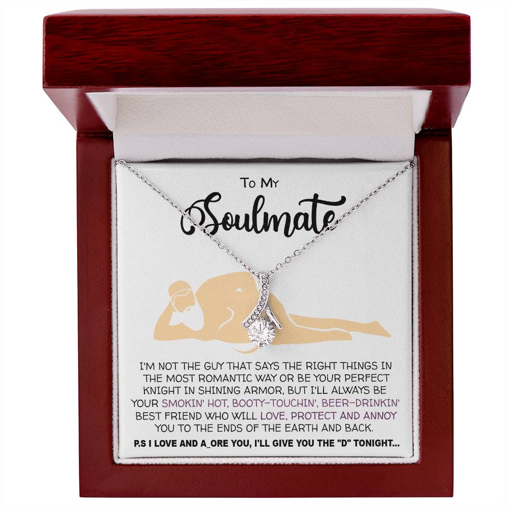 Necklace To my Soulmate necklace for Women Gifts from Boyfriend Funny Gifts For Girlfriend Best Birthday Gift Ideas For Wife, Romantic Jewelry For Her Anniversary on Valentine day Alluring Beauti Template