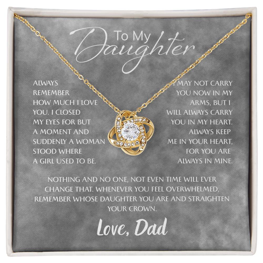 Daughter Gifts from Mom – To My Daughter 925 Sterling Silver Pendant Necklace with Heartfelt Message Card, Birthday Graduation Christmas Jewelry