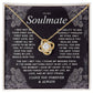 To My Soulmate Necklace Gift for Wife, Girlfriend, Fiancée - Anniversary, Valentine's Day Necklace Gift Soul Mates Gift, Soulmate Jewelry Birthday Gifts From Husband Knot Necklace for Granddaughter Vippppp
