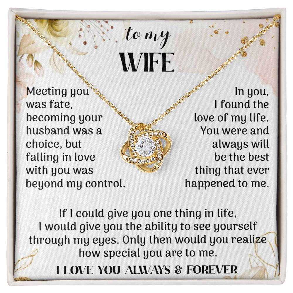 to my Wife meeting Knot Necklace for Granddaughter Vippppp