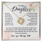 To My Daughter Necklace Card – Encouragement Gift from Mom, Jewelry Card with Inspirational Message, Birthday or Graduation Gift