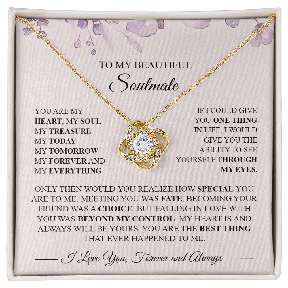Gifts For Wife Romantic, Wife Birthday Gift Ideas Valentine's Day Gift for Wife To My Smoking Hot Wife Necklace, Necklace For Wife From Husband To My Soulmate Necklace For Women Knot Necklace for Granddaughter Vippppp